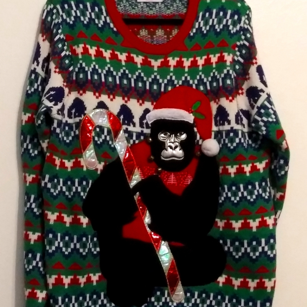 Christmas sweater!!CHRISTMAS GORILLA